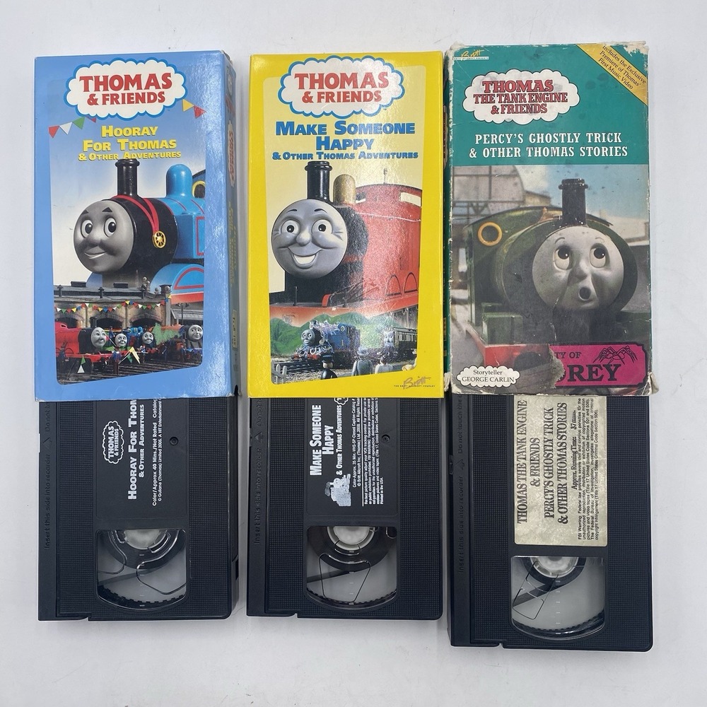 Thomas The Train‎ & Friends VHS Lot Of 3 Includes Percy, James Ghostly Tricks
